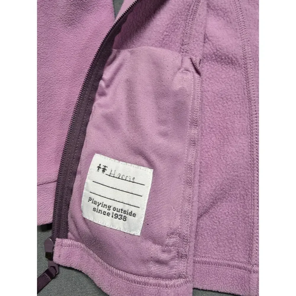 Columbia Fleece Jacket Girls S (7/8) Purple Hooded Full Zip Lightweight Zipper